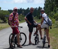 Herman, Hannes, and Sabine on their bikes
